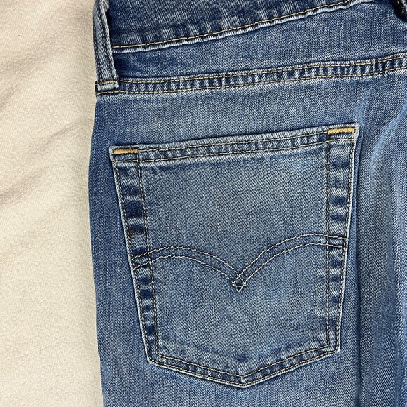 Levi's 513 Blue Jeans Size 31x32 Slim Straight Leg Mid-Rise Stretch Denim Men's - Picture 6 of 16